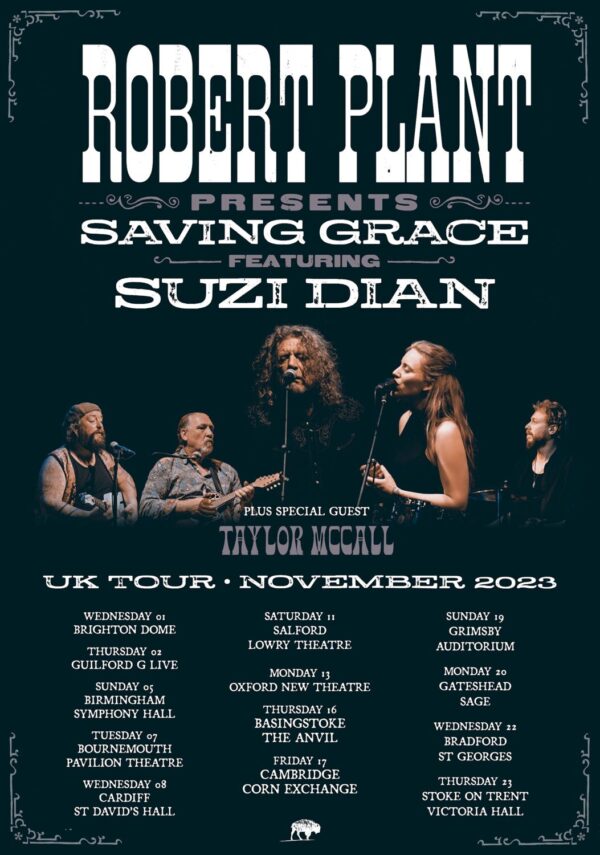 ROBERT PLANT Presents Saving Grave with Suzi Dian 2023 UK Tour Poster