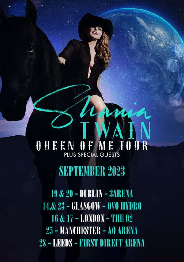 SHANIA TWAIN Queen of Me 2023 UK Arena Tour Poster Print 