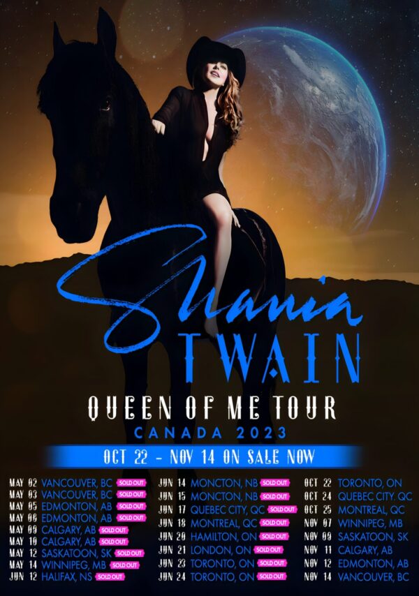 SHANIA TWAIN Queen of Me 2023 Canadian Tour Poster Print