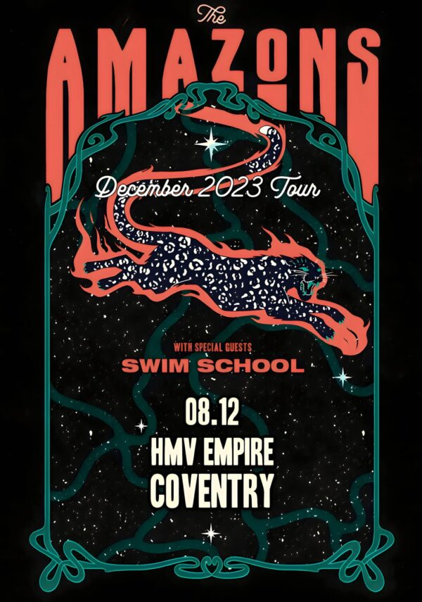 THE AMAZONS How Will I Know If Heaven Will Find Me? 2023 UK Tour: COVENTRY HMV Empire Poster Print