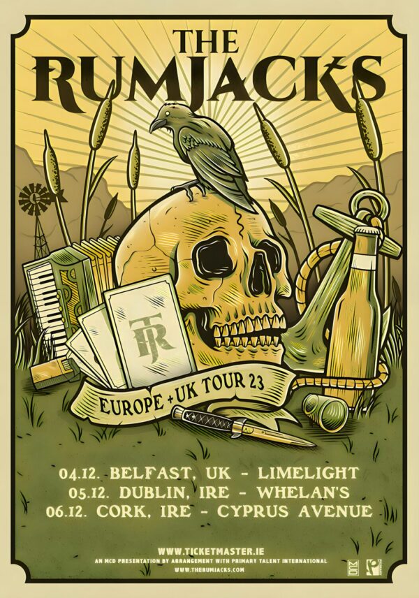 THE RUMJACKS Europe & Ireland 2023 Tour Poster