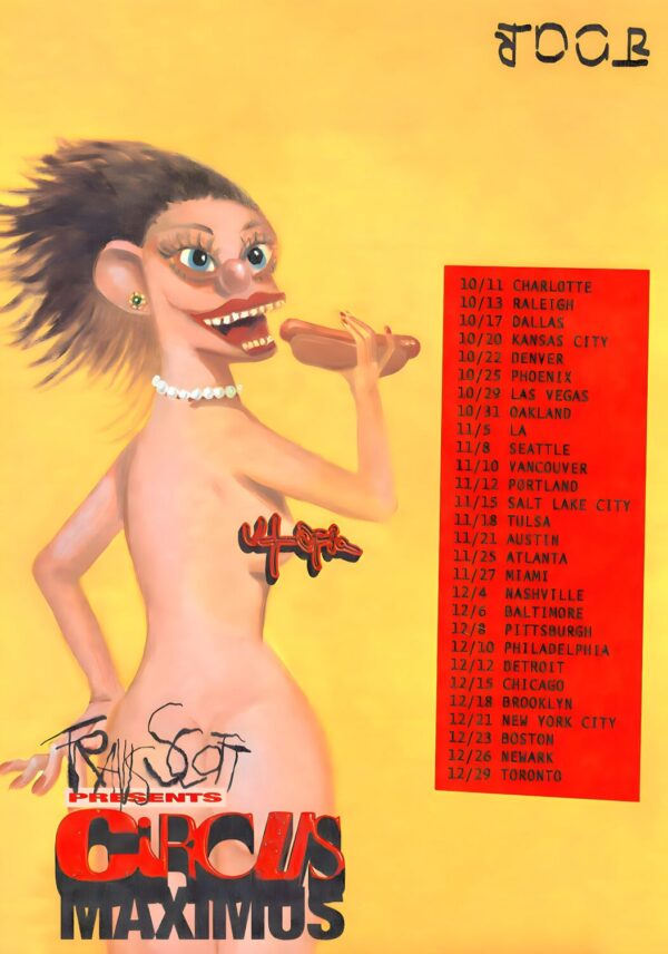 TRAVIS SCOTT Circus Maximus 2023 North American Tour Poster Print