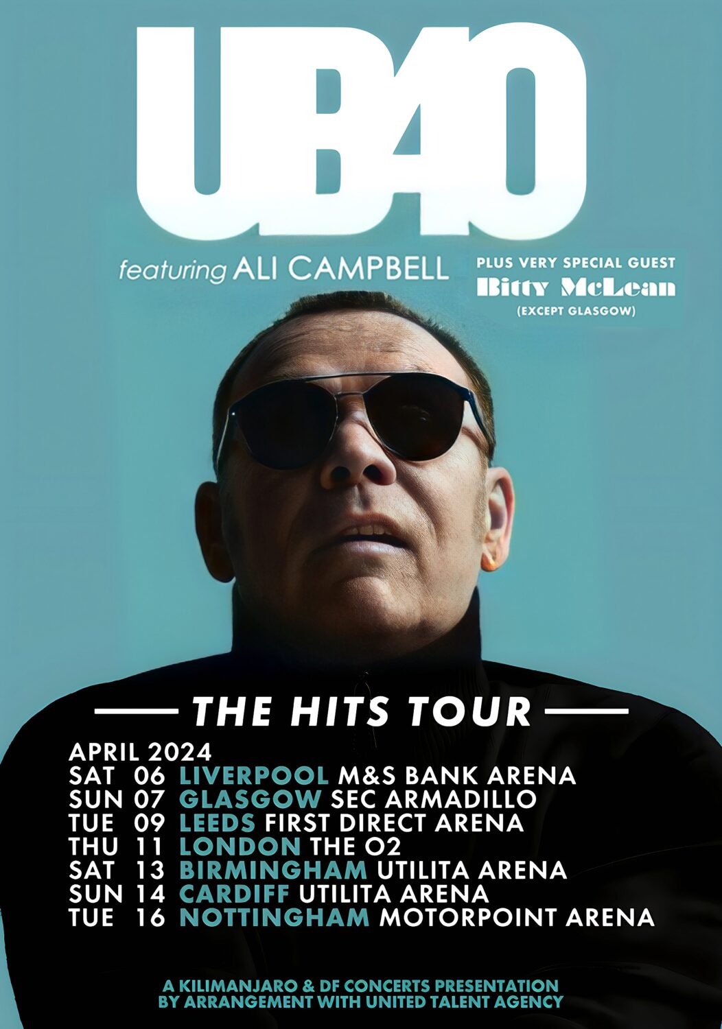 UB40 (feat. Ali Campbell) The Hits 2024 UK Tour Poster Print