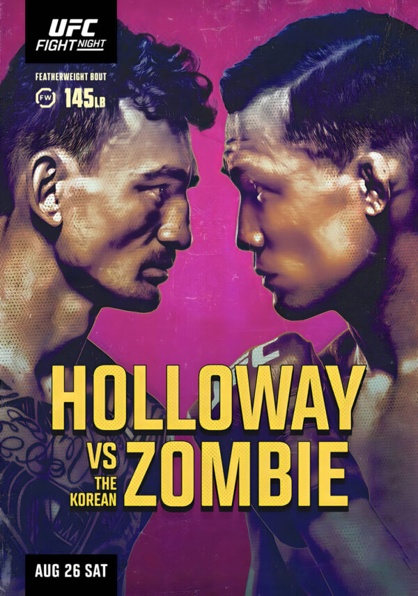 UFC Fight Night; Max Holloway vs. The Korean Zombie 2023 Fight Poster