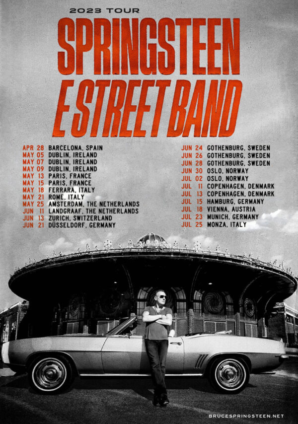 BRUCE SPRINGSTEEN & E Street Band 2023 European Tour Poster Print