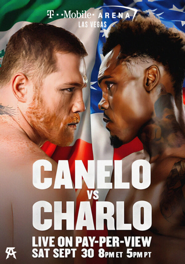 CANELO ALVAREZ vs. JERMELL CHARLO Fight 2023 Boxing Fight Poster Print