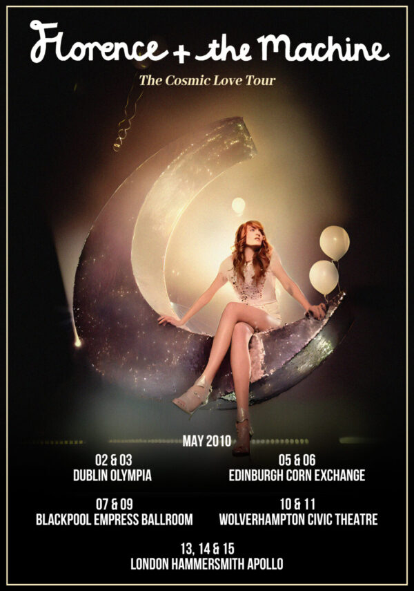 FLORENCE + THE MACHINE Lungs - The Cosmic Love 2010 UK Tour Poster Print