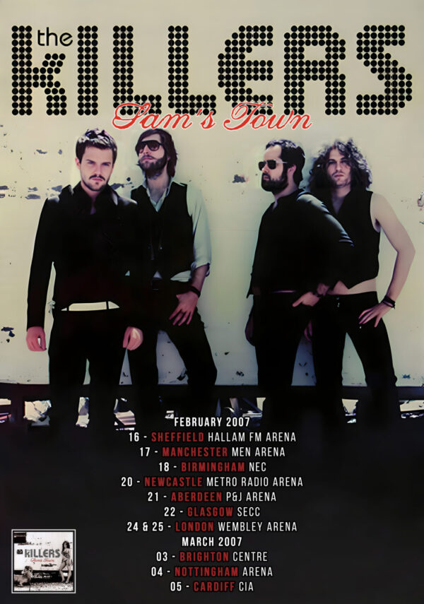 THE KILLERS Sam's Town 2007 UK Arena Tour Poster Print