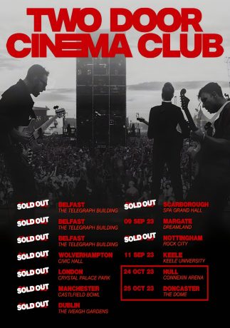 TWO DOOR CINEMA CLUB Keep On Smiling 2023 Summer UK Tour Poster