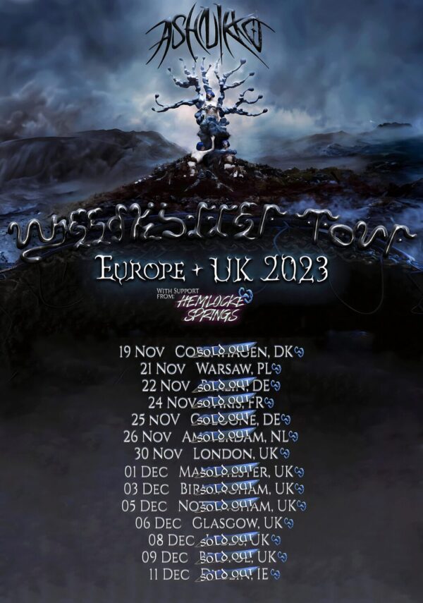 ASHNIKKO Weedkiller 2023 Europe + UK Tour Poster