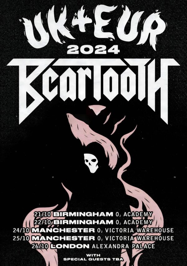 BEARTOOTH The Surface 2024 UK & European Tour Poster