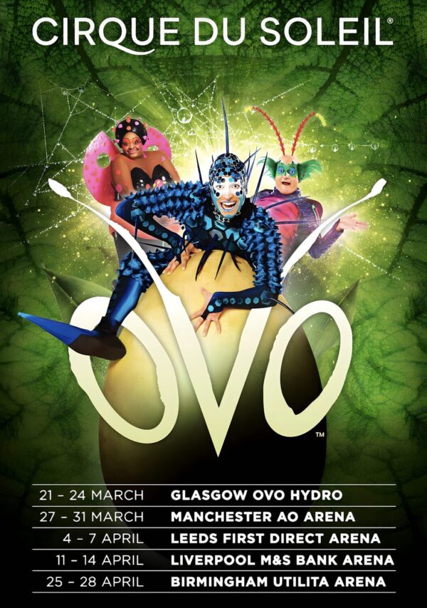 CIRQUE DU SOLEIL OVO 2024 UK Arena Tour Poster