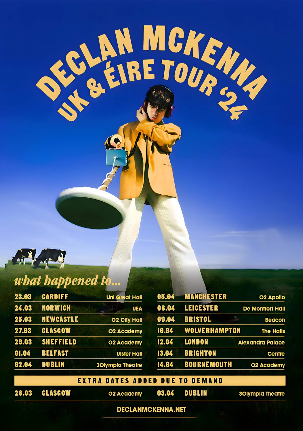 DECLAN MCKENNA UK Ireland 2024 Tour Poster