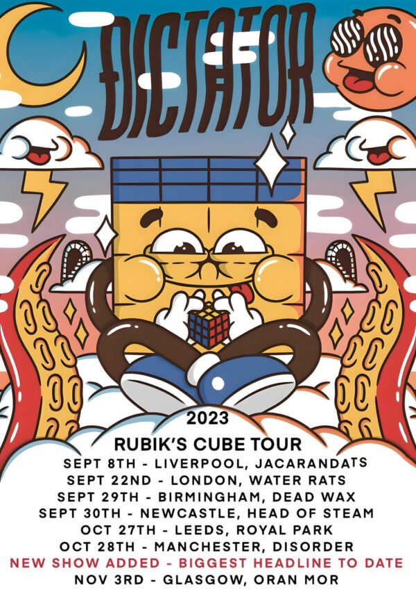 DICTATOR Rubiks Cube 2023 Tour Poster