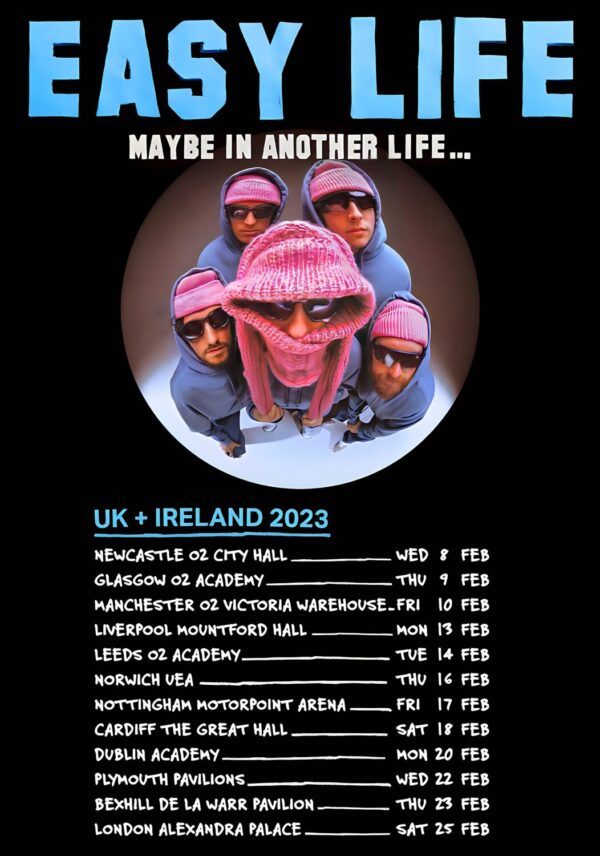 EASY LIFE Maybe In Another Life 2023 UK + Ireland Tour Poster Print