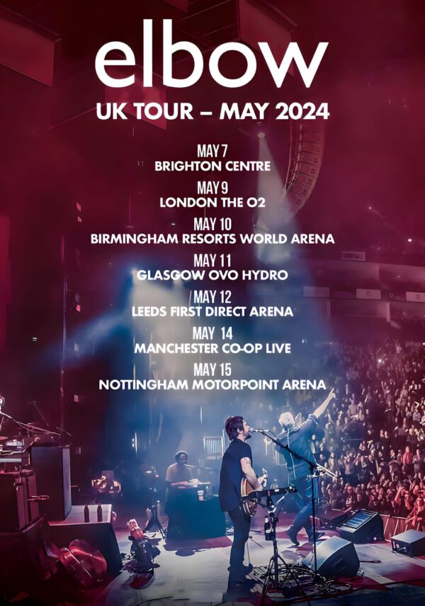 ELBOW (band) UK Tour May 2024 Poster
