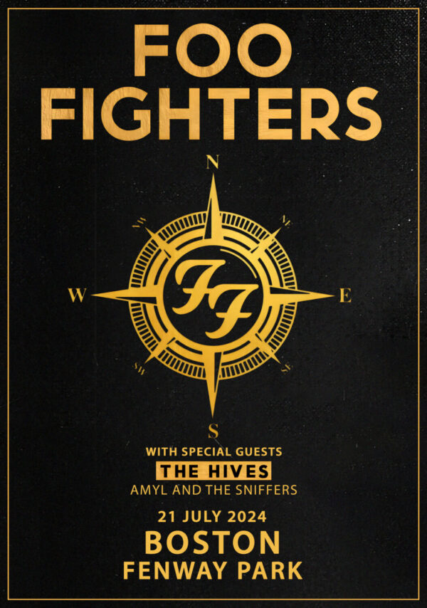 FOO FIGHTERS Everything or Nothing 2024 North American Stadium Tour: BOSTON, MA — Fenway Park Poster
