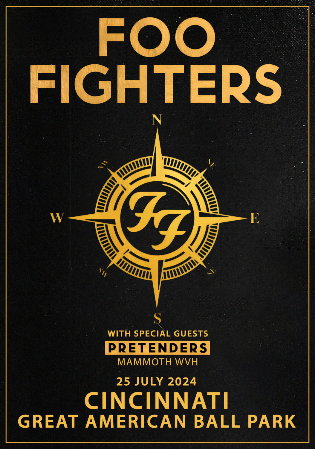 FOO FIGHTERS 2024 North American Tour CINCINNATI Poster