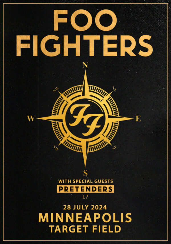 FOO FIGHTERS Everything or Nothing 2024 North American Stadium Tour: MINNEAPOLIS, MN — Target Field Poster