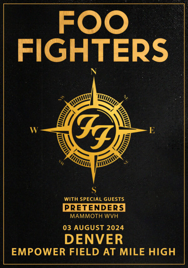 FOO FIGHTERS Everything or Nothing 2024 North American Stadium Tour: DENVER, CO — Empower Field at Mile High Poster