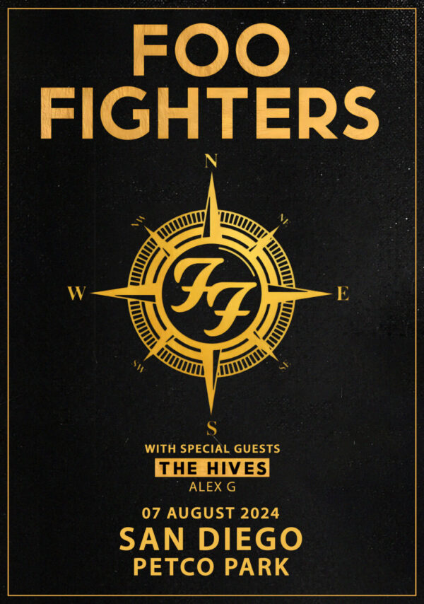 FOO FIGHTERS Everything or Nothing 2024 North American Stadium Tour: SAN DIEGO, CA — Petco Park Poster