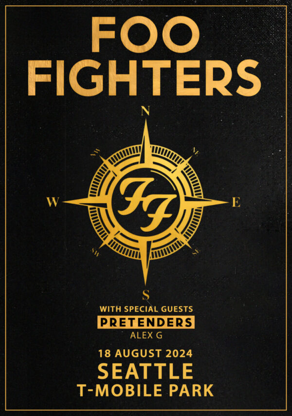 FOO FIGHTERS Everything or Nothing 2024 North American Stadium Tour: SEATTLE, WA — T-Mobile Park Poster