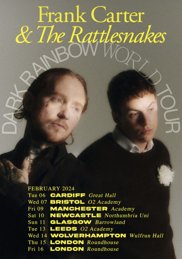 FRANK CARTER & THE RATTLESNAKES Dark Rainbow 2024 UK Tour Poster Print