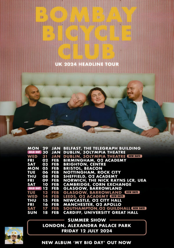 BOMBAY BICYCLE CLUB My Big Day 2024 UK Tour Poster Print