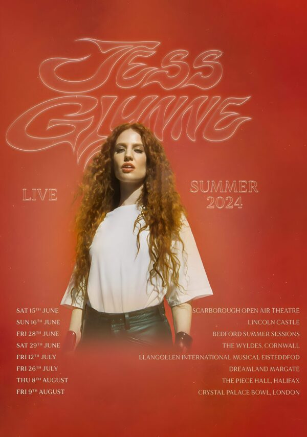 JESS GLYNNE Live Summer 2024 UK Tour Poster