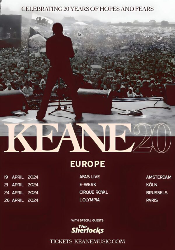 KEANE Hopes & Fears 20th Anniversary Tour: Europe 2024 Poster