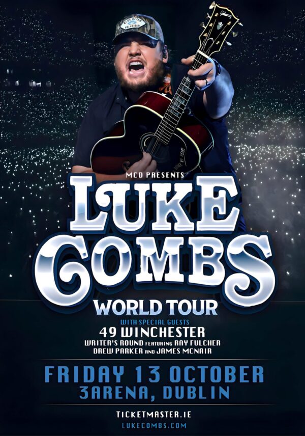 LUKE COMBS Gettin’ Old World Tour: DUBLIN 3Arena - 13 October 2023 Poster