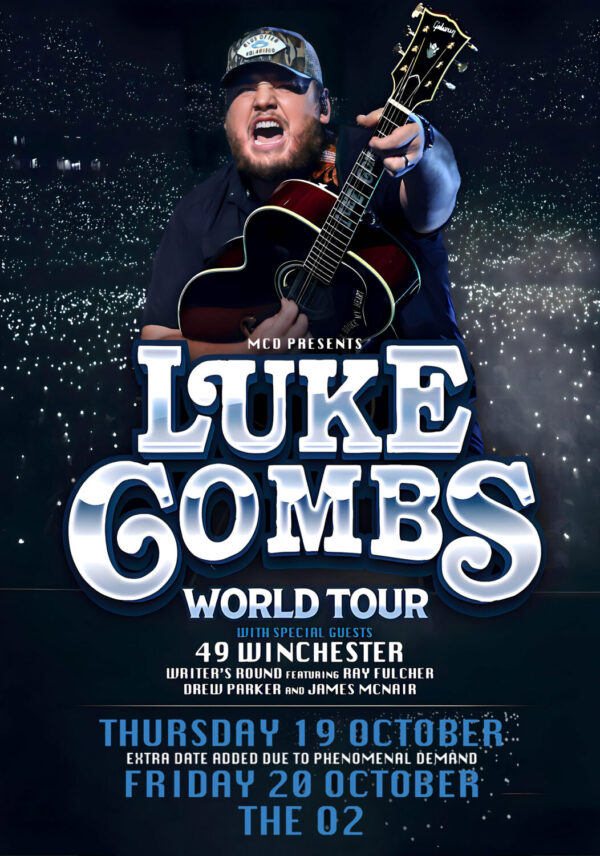 LUKE COMBS Gettin’ Old 2023 World Tour: LONDON The O2 Arena Poster