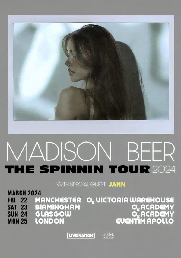 MADISON BEER The Spinning 2024 UK Tour Poster