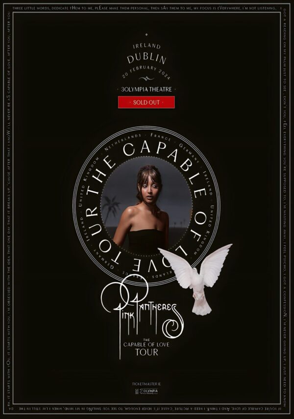 PINKPANTHERES Heaven Knows 2024 World Tour: DUBLIN 3Olympia Theatre Poster
