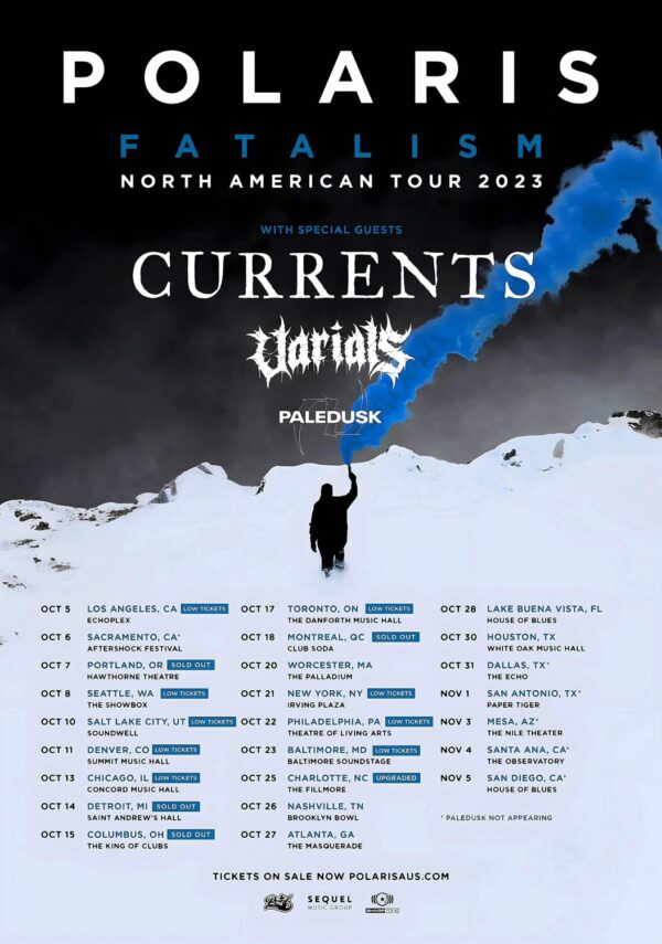 POLARIS  Fatalism North American 2023 Tour Poster