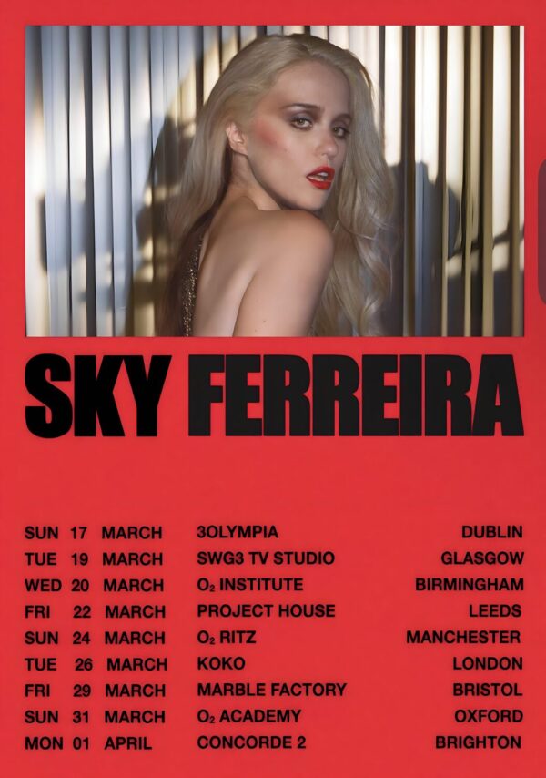 SKY FERREIRA 2023 UK Tour Poster
