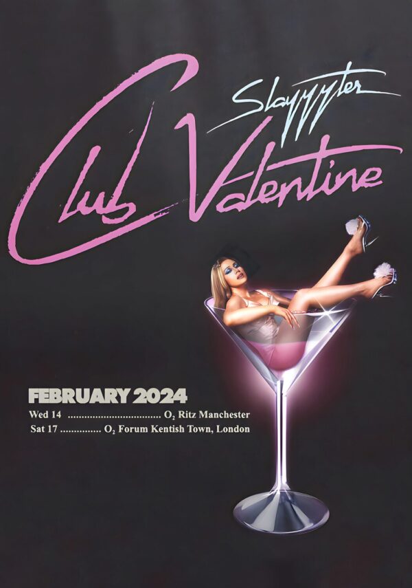 SLAYYTER Club Valentine 2024 UK Tour Poster