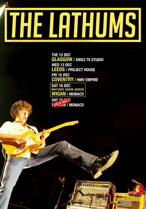 THE LATHUMS From Nothing to a Little Bit More 2023 UK Tour Poster