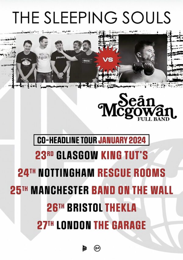 THE SLEEPING SOULDS & Sean McGown January 2024 UK Tour Poster