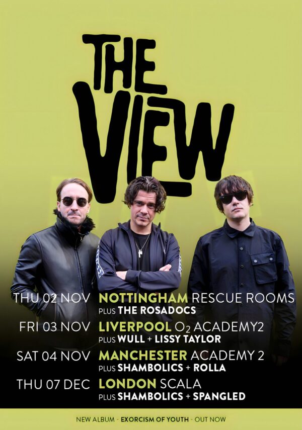 THE VIEW (band) Exorcism of Youth 2023 UK Tour Poster