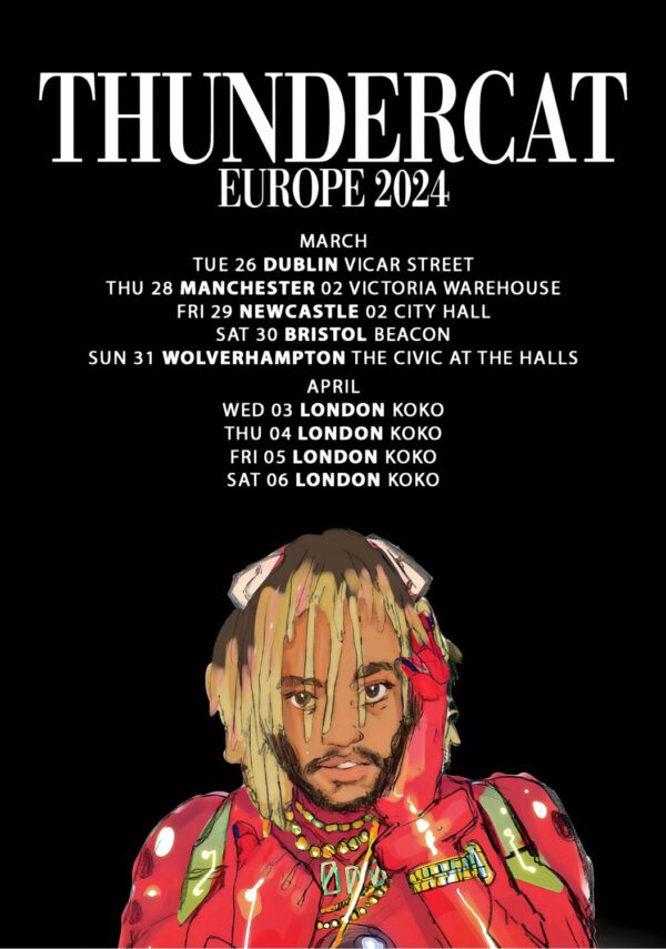 THUNDERCAT No More Lies 2024 UK Tour Poster