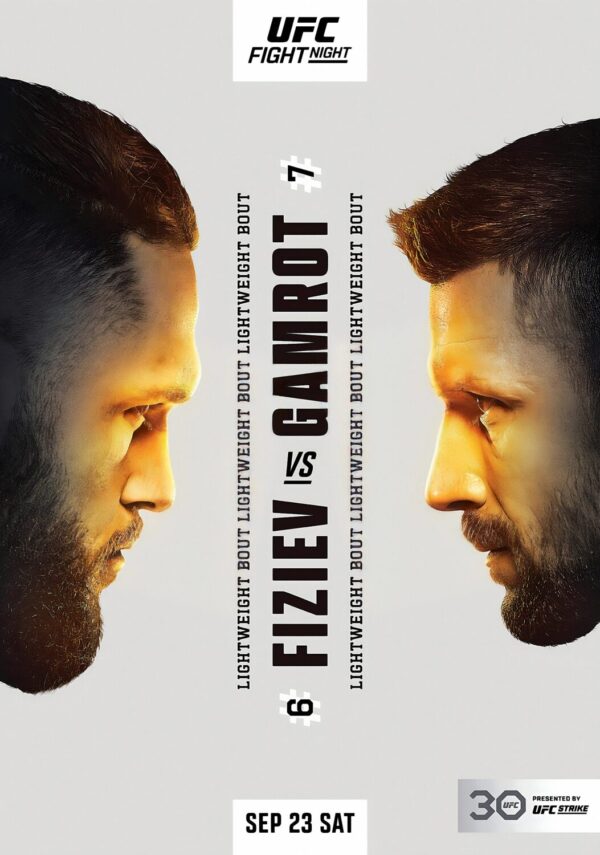 UFC FIght Night; Mateusz Rafael Fiziev vs. Gamrot 2023 Fight Poster