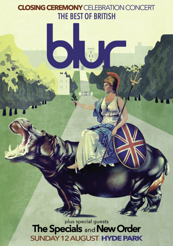 BLUR Parklive 2012 Tour: LONDON Hyde Park - Olympic Closing Ceremony August 12th 2012 Poster Print