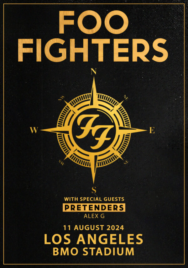FOO FIGHTERS Everything or Nothing 2024 North American Stadium Tour: LOS ANGELES, CA — BMO Stadium Poster