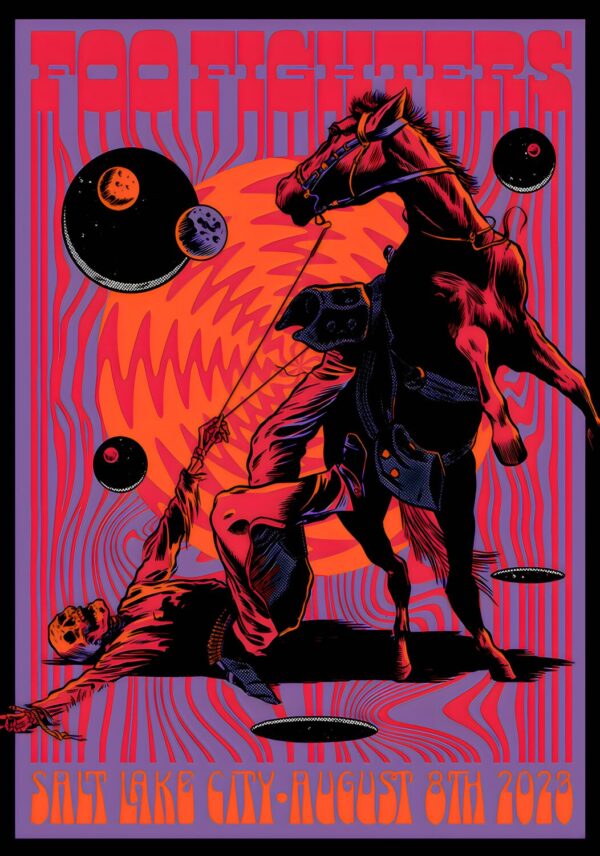 FOO FIGHTERS But Here We Are 2023 North American Tour: Salt Lake City, UT @ USANA Amphitheatre Poster