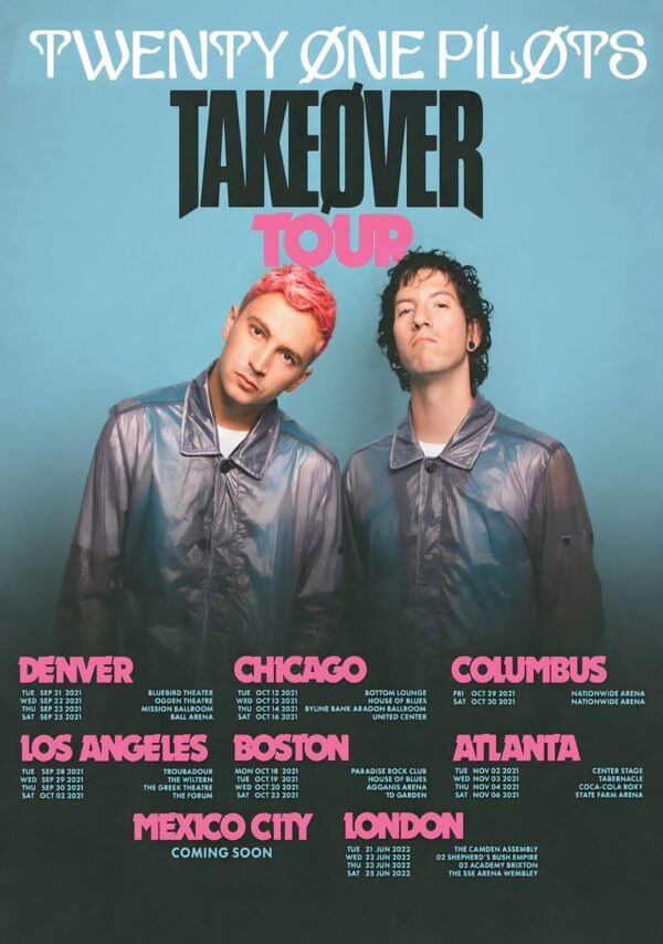 TWENTY ONE PILOTS Takeover 2021/2022 World Tour Poster Print