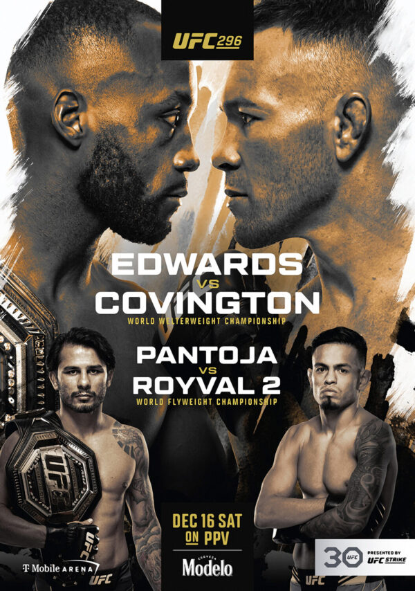 UFC 296 Leon Edwards vs. Colby Covington 2023 Fight Poster Print