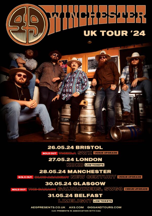 49 WINCHESTER Fortune Favours The Bold 2024 UK Tour Poster