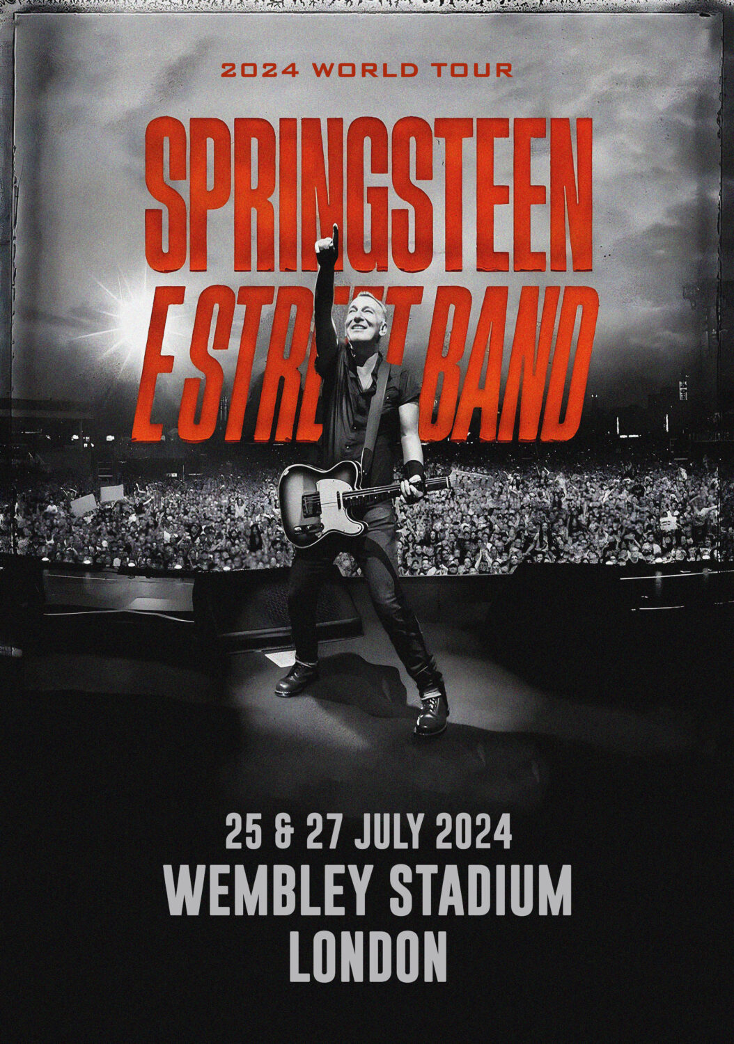 Bruce Springsteen 2024 London Wembley Stadium Tour Poster