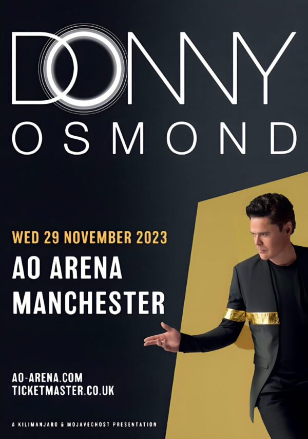 DONNY OSMOND Donny 2023 UK Tour: MANCHESTER AO Arena - 29 November 2023 Poster